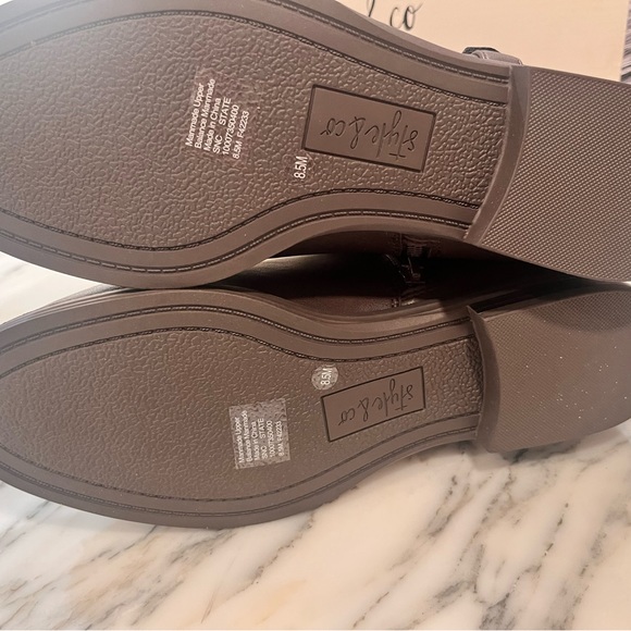 𝅺NEW! Style & Co. Womens State Faux Leather Ankle Booties, Dark Brown Size 8.5 - Picture 12 of 12